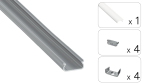 TEKKNI ORRE Set, silver, frozen cover, 2.02 m 2.0