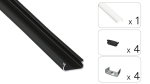 TEKKNI ORRE Set, black, frozen, 3 m 2.0