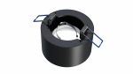Ceiling lighting point fitting CASA cast round Fixted black