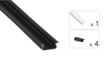 TEKKNI SELDE Set, black, transparent cover, 2.02 m 2.0