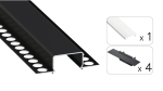 TEKKNI HORST Set, black, milky cover, 3 m