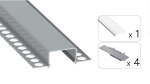 TEKKNI HORST Set, silver, transparent cover, 2.02 m