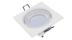 Ceiling lighting point fitting TORN cast square adjustable matt white
