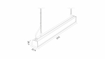 LUMINES DILEDA Linear LED Luminaire - silver anodized - 4000K - 60cm