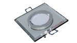 Ceiling lighting point fitting RIA glass square white - transparent