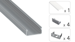 TEKKNI EGEN Set, silver, frozen cover, 3 m