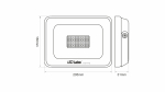 LED Floodligh DRAGO 3Y 50W Neutral white SMD IP65 SLIM, black