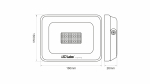 LED Floodligh DRAGO 3Y 30W Neutral white SMD IP65 SLIM, black