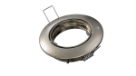 Ceiling lighting point fitting OPRA cast round adjustable satin