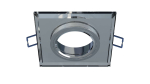 Ceiling lighting point fitting RIA glass square white - transparent