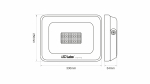 LED Floodligh DRAGO 3Y 200W Neutral white SMD IP65 SLIM, black