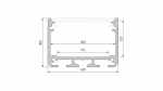 Lumines profile type ILEDO lacquered black, 2 m