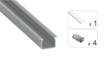 TEKKNI UHRE Set, silver, milky cover, 2.02 m