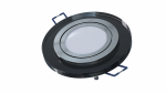 Ceiling lighting point fitting GIRO glass round black