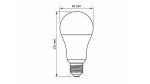 LED source E27 15W A65 Warm White