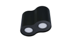 Ceiling spotlight fixture SPOT LENO 2x round black