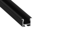Lumines profile type inFLEXA lacquered black, 6,15 m
