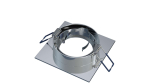 Ceiling lighting point fitting GABI square adjustable silver brushed