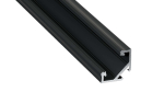 Lumines profile type C anodized black, 1 m