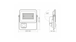 LED Floodligh 50W NW SMD IP65 PIR, White