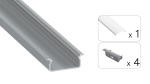 TEKKNI TVED Set, silver, milky cover, 2.02 m