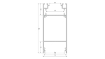 Lumines profile type DULIO lacquered white, 3 m
