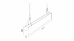 LUMINES DULIO Linear LED Luminaire - silver anodized - 4000K - 120cm