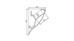 Lumines profile type CONVA anodized silver, 3 m
