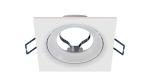 Ceiling lighting point fitting TORN cast square adjustable matt white