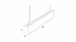 LUMINES CLARO Linear LED Luminaire - white lacquered - 4000K -  60cm