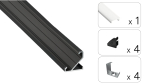 TEKKNI BARDE Set, black, milky cover, 3 m