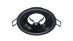 Ceiling lighting point fitting LUCA cast round adjustable matt black