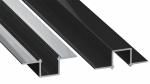 Profile LUMINES type GAUDI black lacquered without perforation 3 m