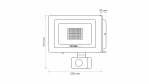 LED Floodligh DRAGO 3Y 50W Neutral white SMD IP44 SLIM PIR