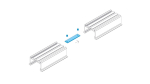 Straight connector 120° SET