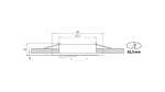 Ceiling lighting point fitting GIRO glass round - transparent