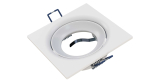 Ceiling lighting point fitting TORN cast square adjustable matt white