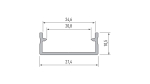 Lumines profile type DUAL anodized inox, 1 m