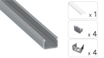 TEKKNI HOM Set, silver, frozen cover, 3 m