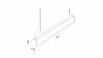 LUMINES DILEDA Linear LED Luminaire - silver anodized - 4000K - 180cm