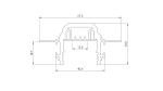 Lumines profile type DURO silver anodes, 3 m