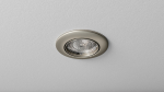 Ceiling lighting point fitting OPRA cast round adjustable satin