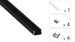 TEKKNI IKKE Set, black, milky cover, 3 m