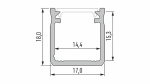 Lumines profile type Y lacquered white, 3 m