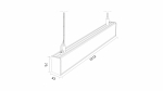 LUMINES CLARO Linear LED Luminaire - silver anodized - 4000K - 120cm