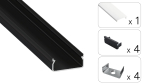TEKKNI EGEN Set, black, milky cover, 3 m