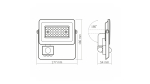 LED Floodligh 30W NW SMD IP65 PIR, White