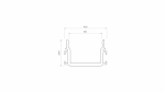 Lumines profile type Strada M1 anodized silver, 3 m