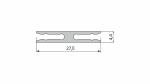 Lumines profile type Metro anodized silver, 2,02 m