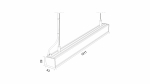 LUMINES ILEDO Linear LED Luminaire - white lacquered - 4000K - 180cm